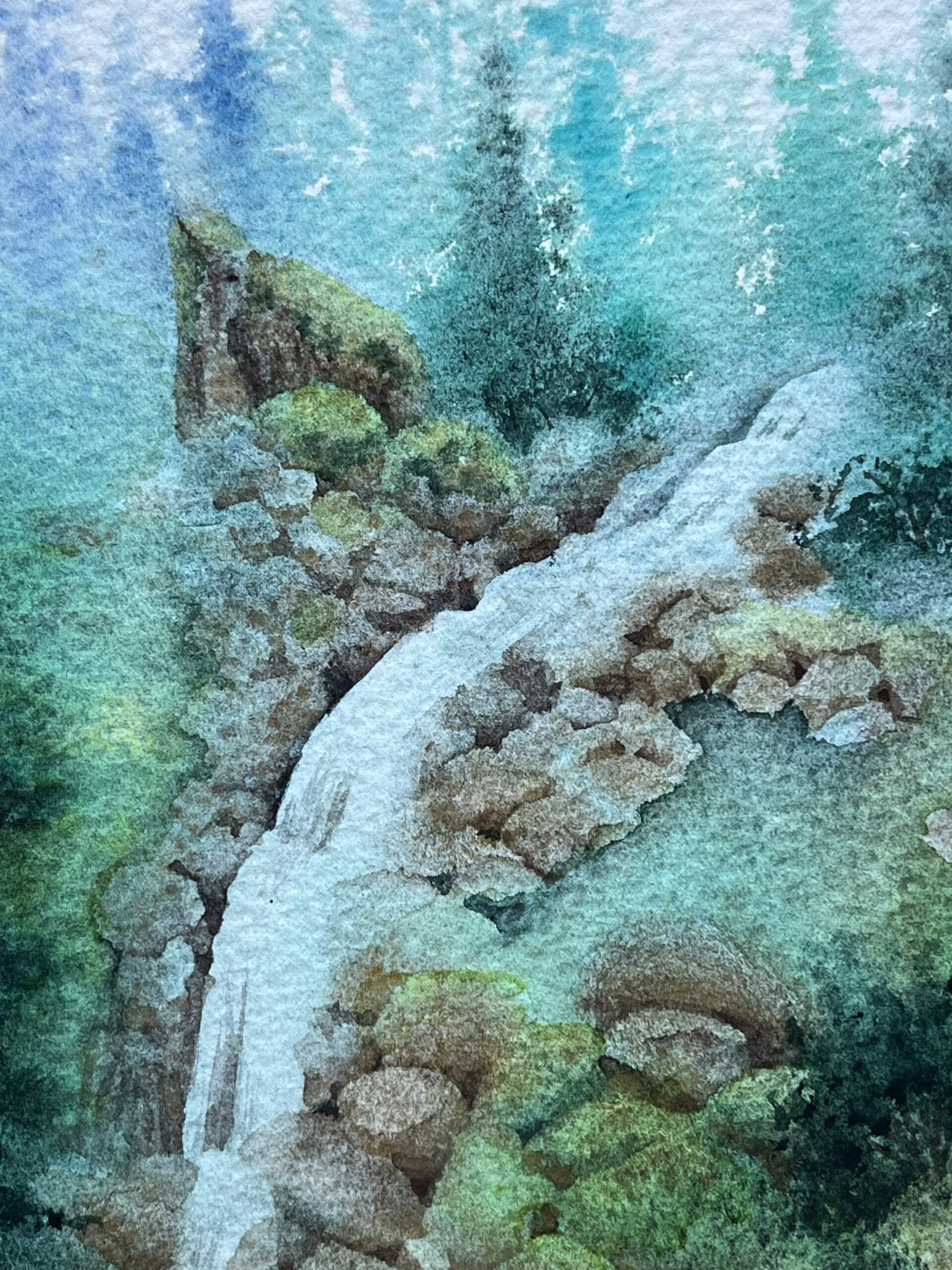 Felsformationen mit Wasserfall – Bild 2