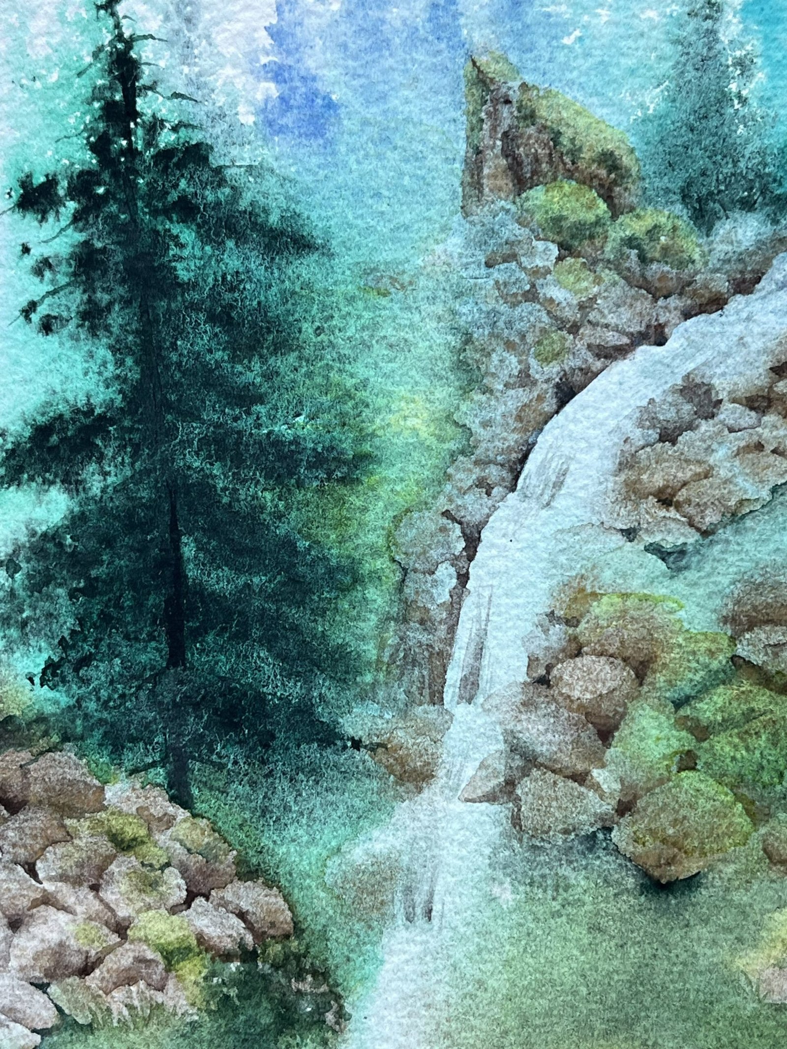 Felsformationen mit Wasserfall – Bild 3